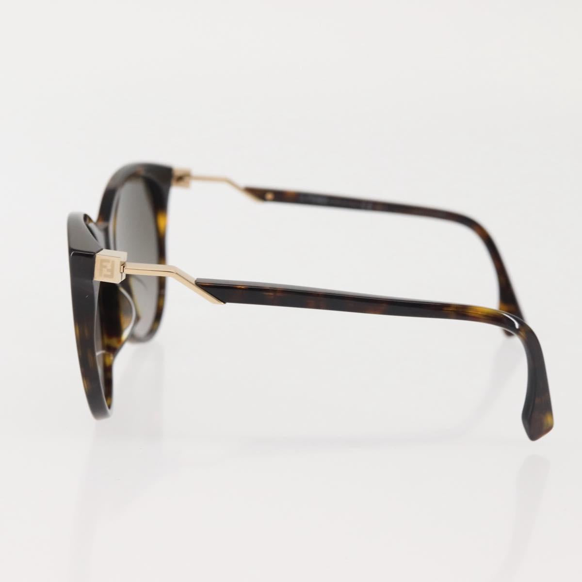 FENDI Sunglasses Plastic Brown Auth BA6233
