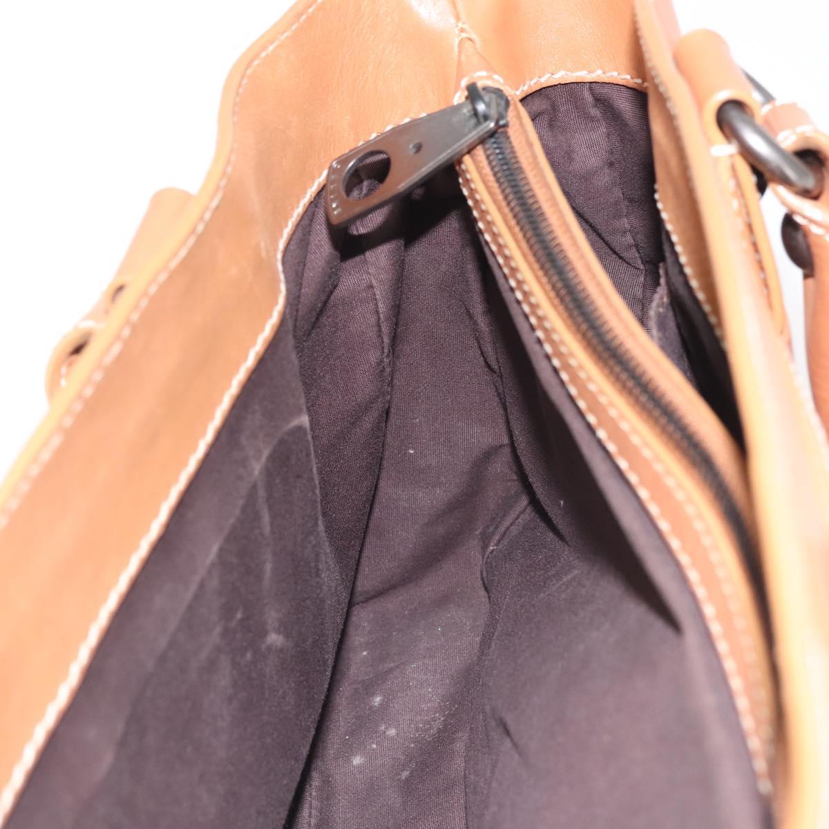 CELINE Boogie bag Hand Bag Leather Brown Auth BA6238