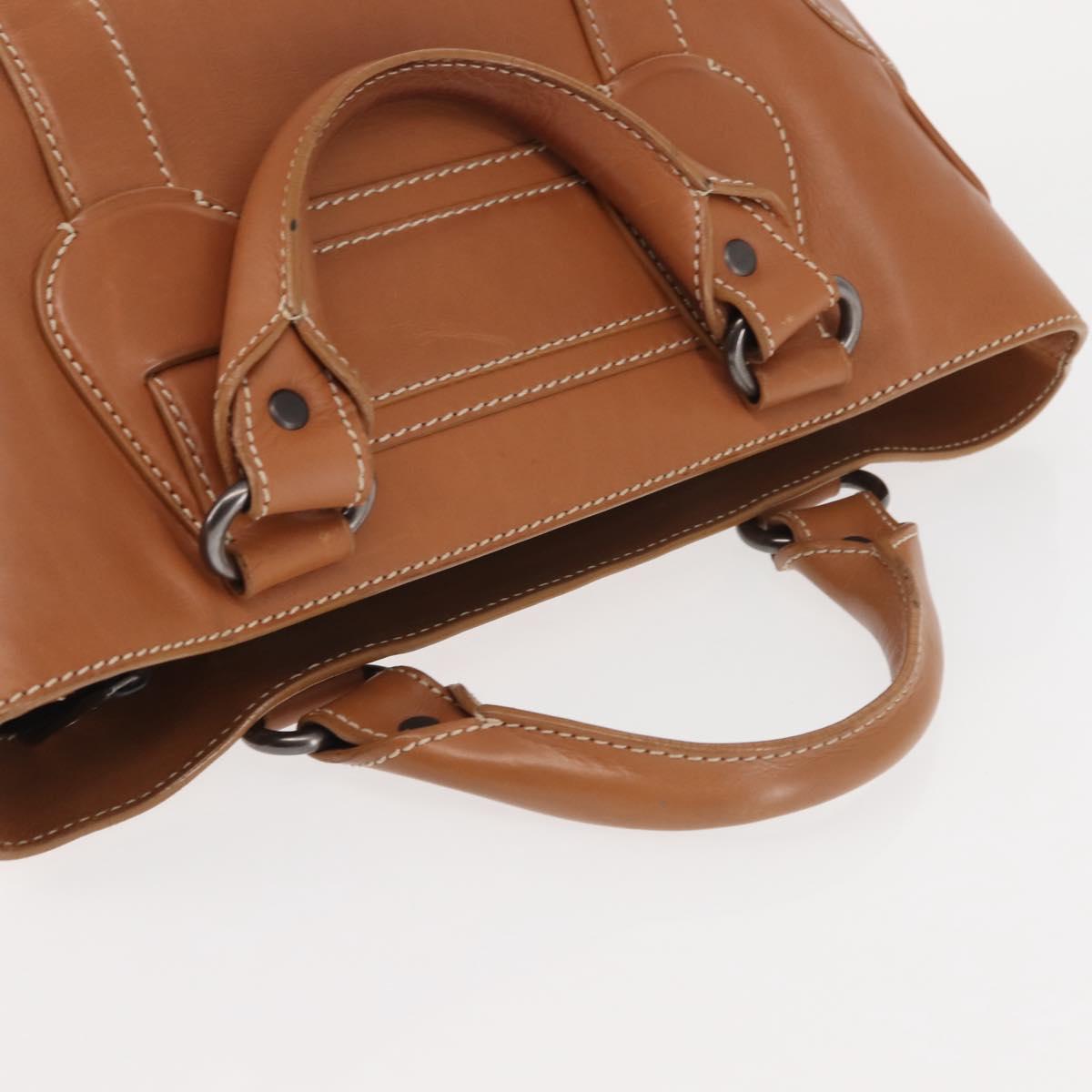 CELINE Boogie bag Hand Bag Leather Brown Auth BA6238