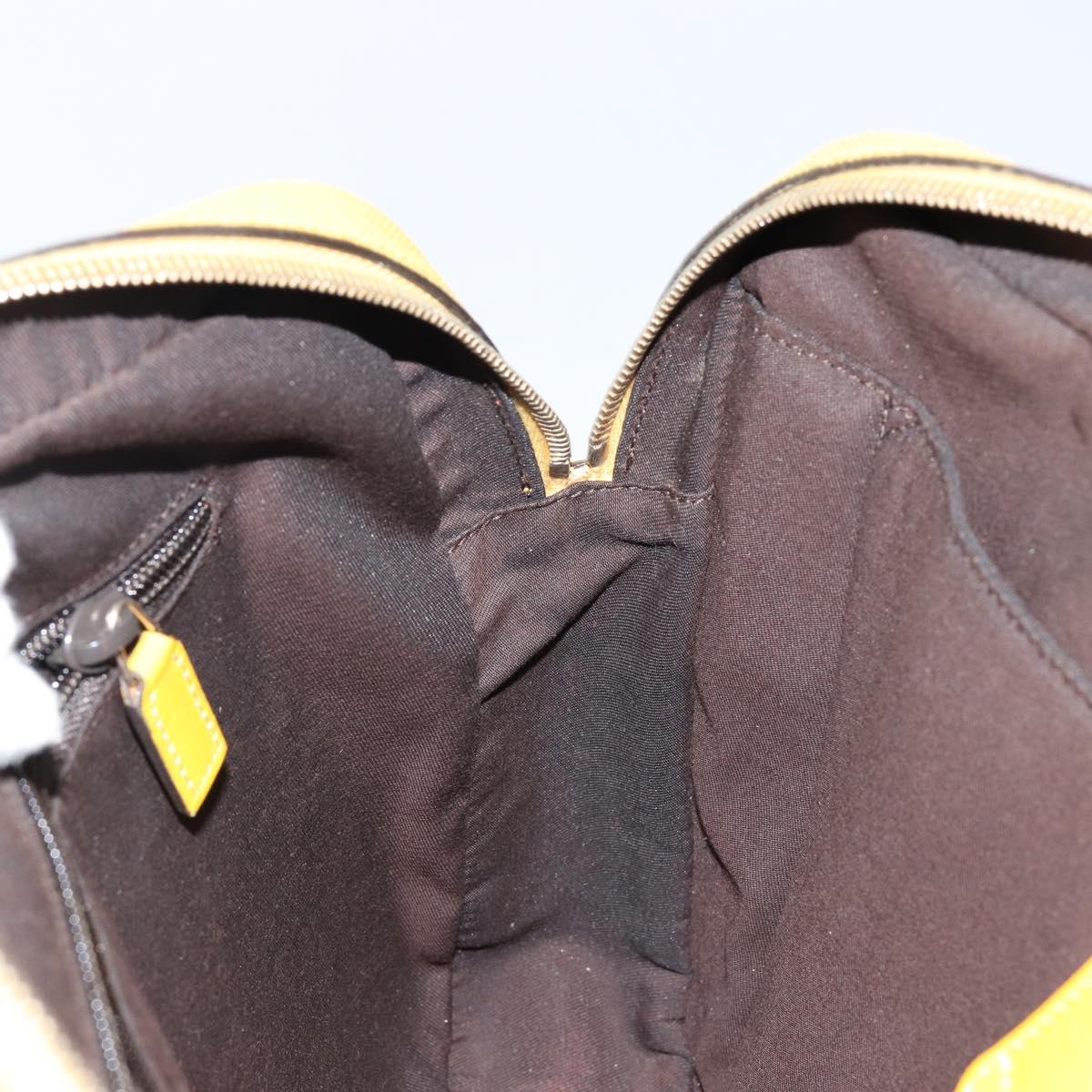 GUCCI Diamante Business Bag Leather Beige Gold 344357 Auth BA6240