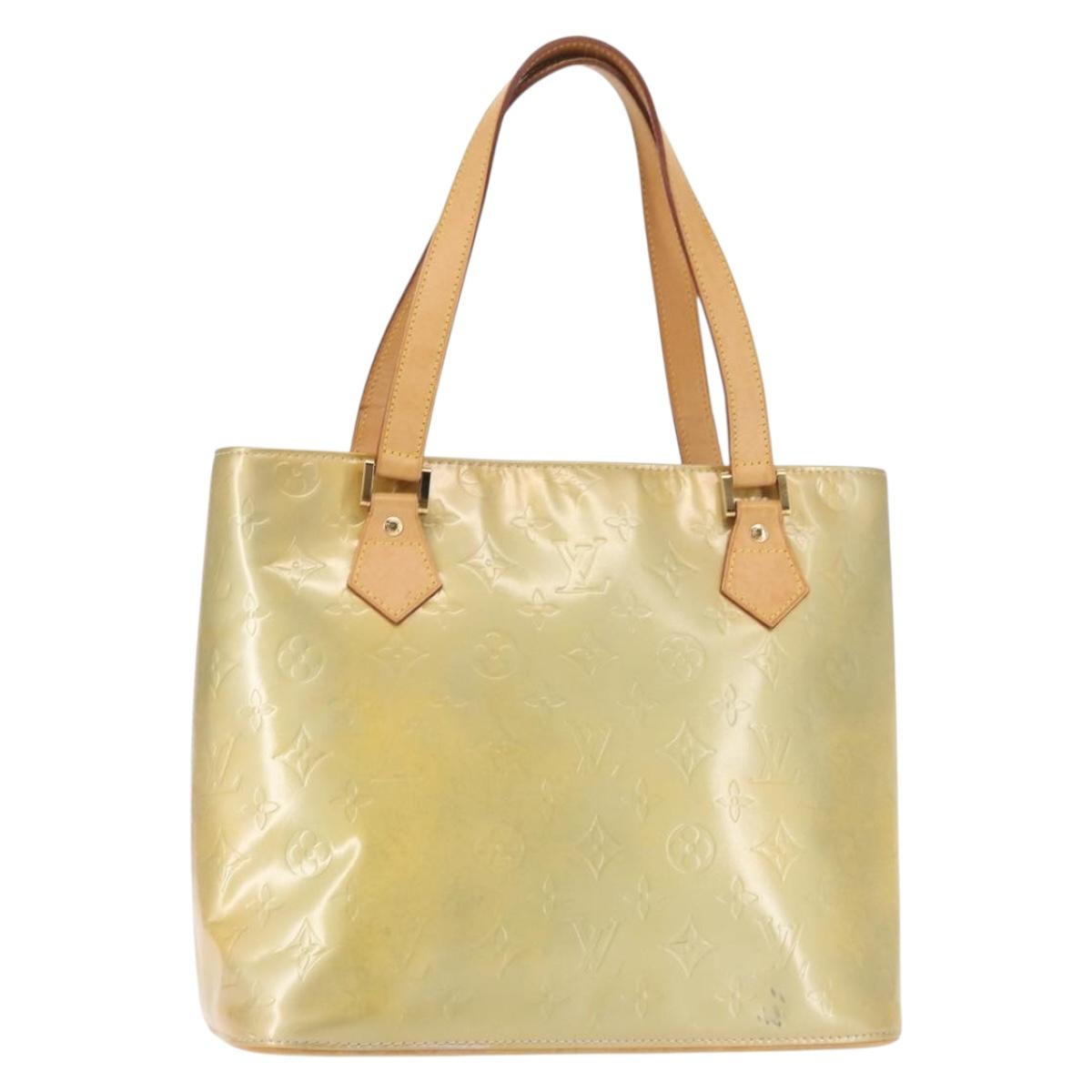 LOUIS VUITTON Monogram Vernis Houston Hand Bag Gris M91053 LV Auth BA6256