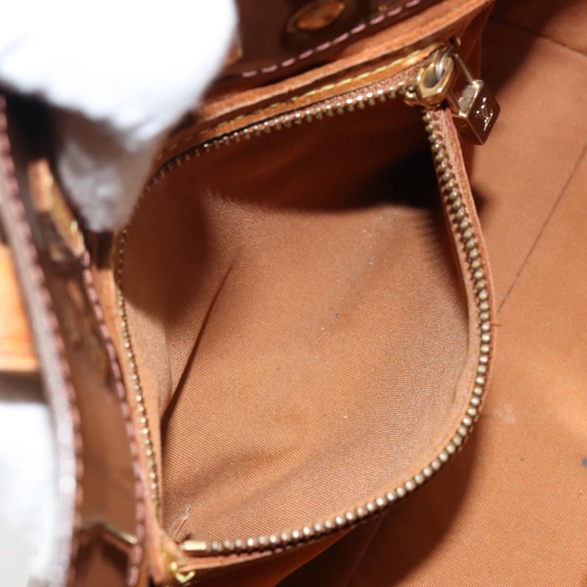 LOUIS VUITTON Monogram Vernis Reade PM Hand Bag Bronze M91146 LV Auth BA6257