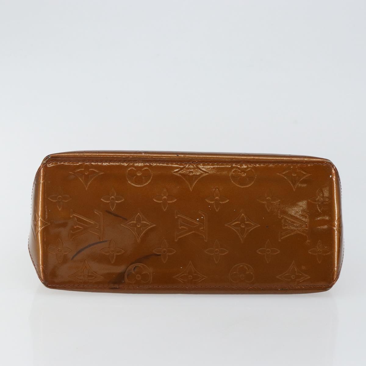 LOUIS VUITTON Monogram Vernis Reade PM Hand Bag Bronze M91146 LV Auth BA6257