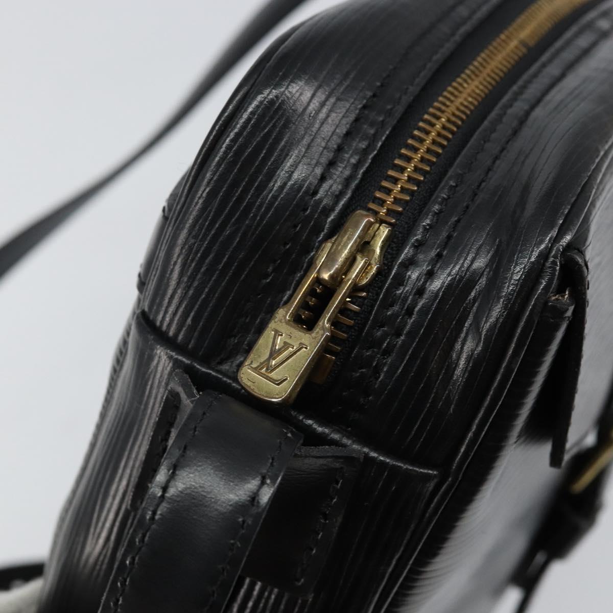 LOUIS VUITTON Epi Jeune Fille MM Shoulder Bag Black M52152 LV Auth BA6258