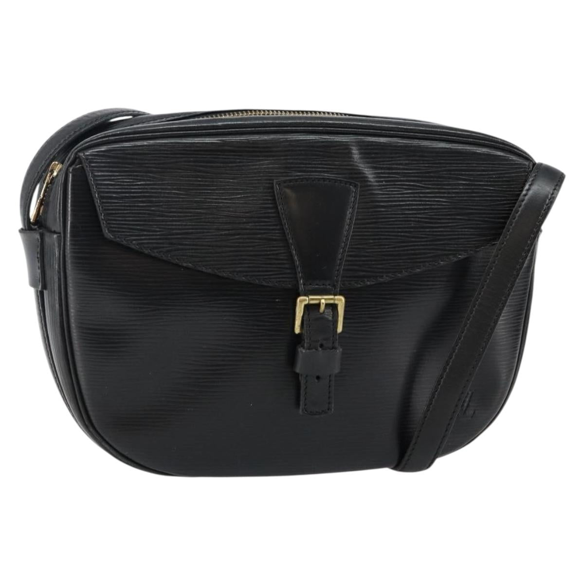 LOUIS VUITTON Epi Jeune Fille MM Shoulder Bag Black M52152 LV Auth BA6258