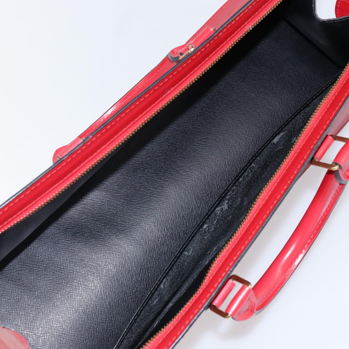 LOUIS VUITTON Epi Sac Triangle Hand Bag Red M52097 LV Auth BA6260