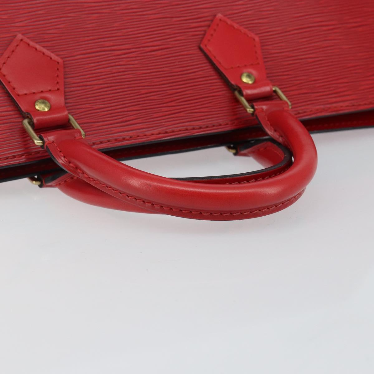 LOUIS VUITTON Epi Sac Triangle Hand Bag Red M52097 LV Auth BA6260