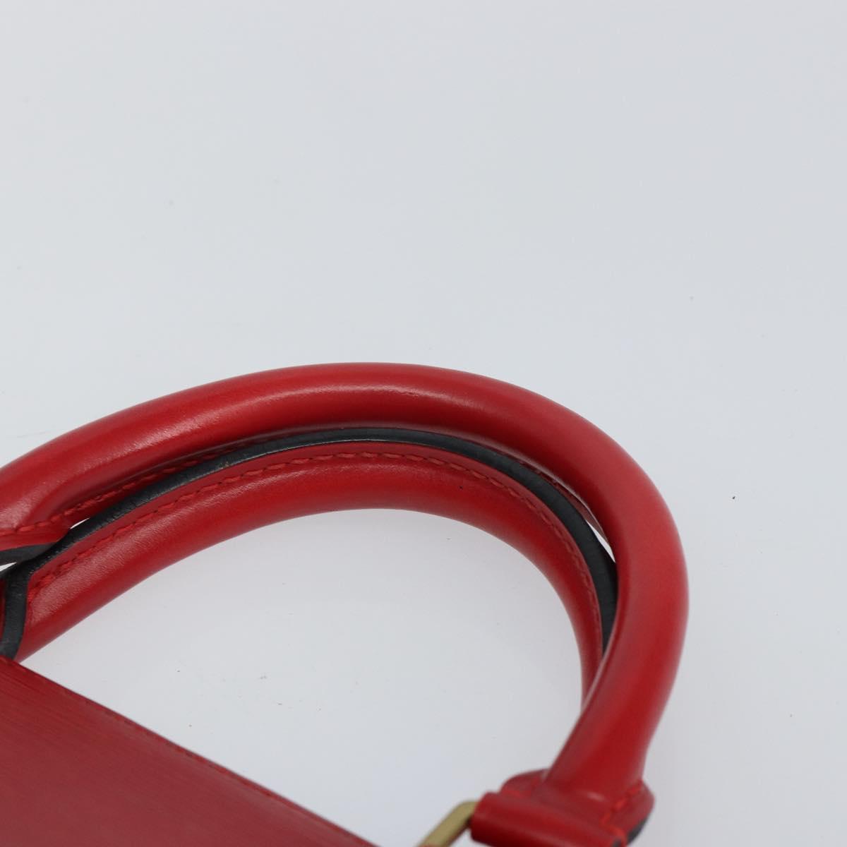 LOUIS VUITTON Epi Sac Triangle Hand Bag Red M52097 LV Auth BA6260