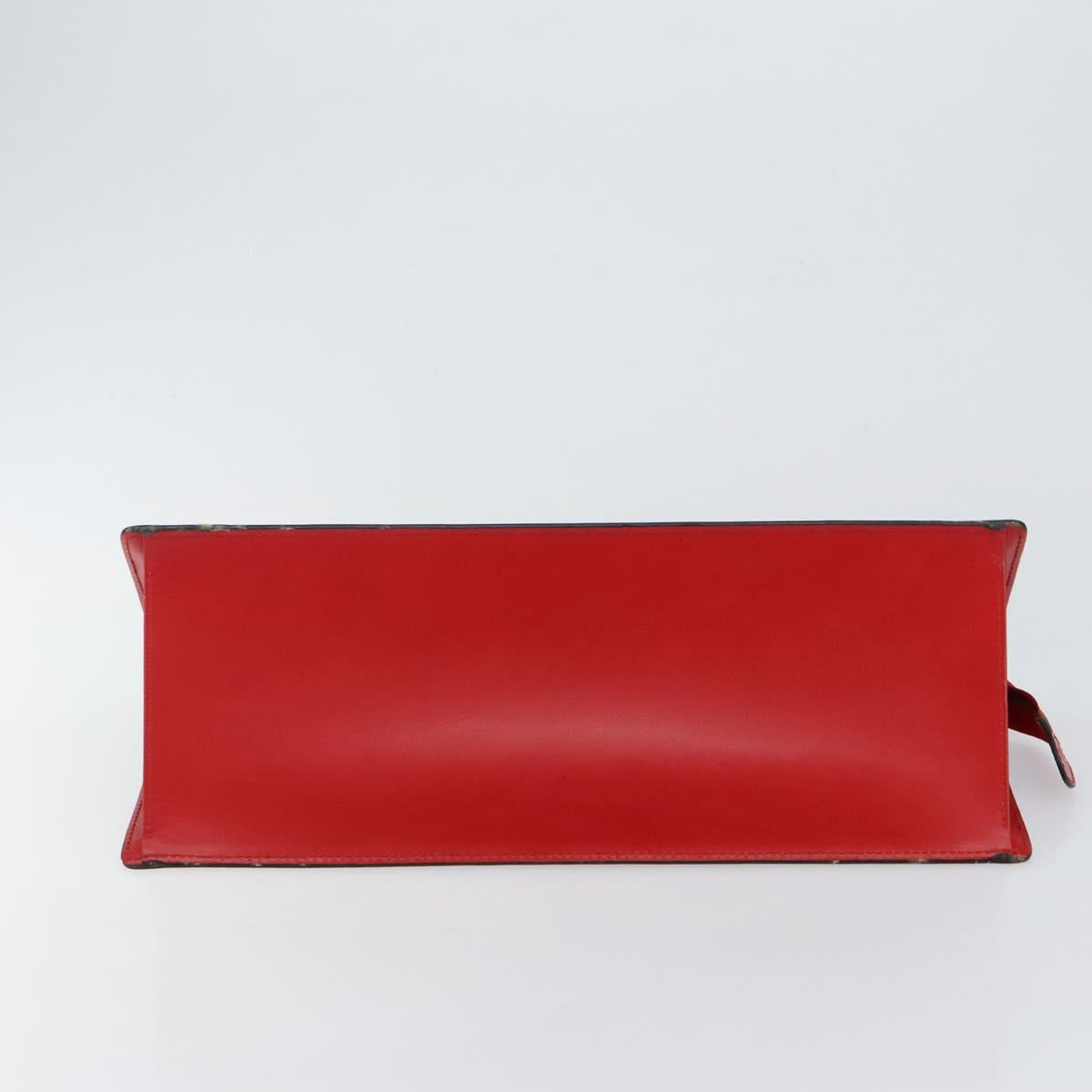 LOUIS VUITTON Epi Sac Triangle Hand Bag Red M52097 LV Auth BA6260