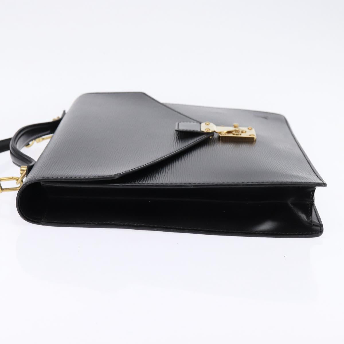 LOUIS VUITTON Epi Porte Documents Bandouliere Black M54462 LV Auth BA6261