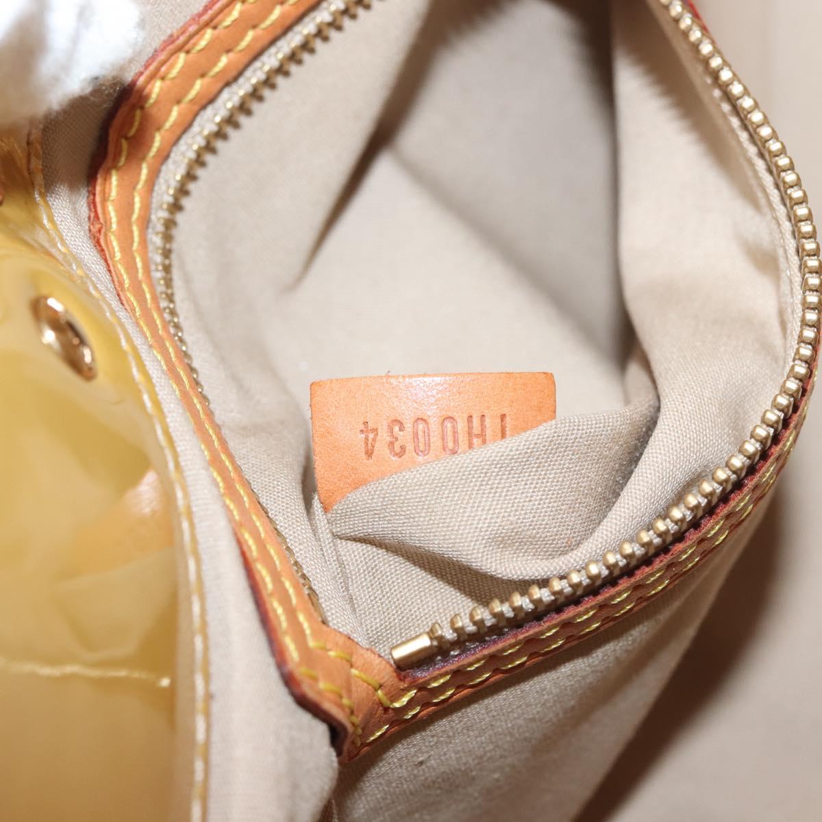 LOUIS VUITTON Monogram Vernis Reade PM Hand Bag Beige M91334 LV Auth BA6262