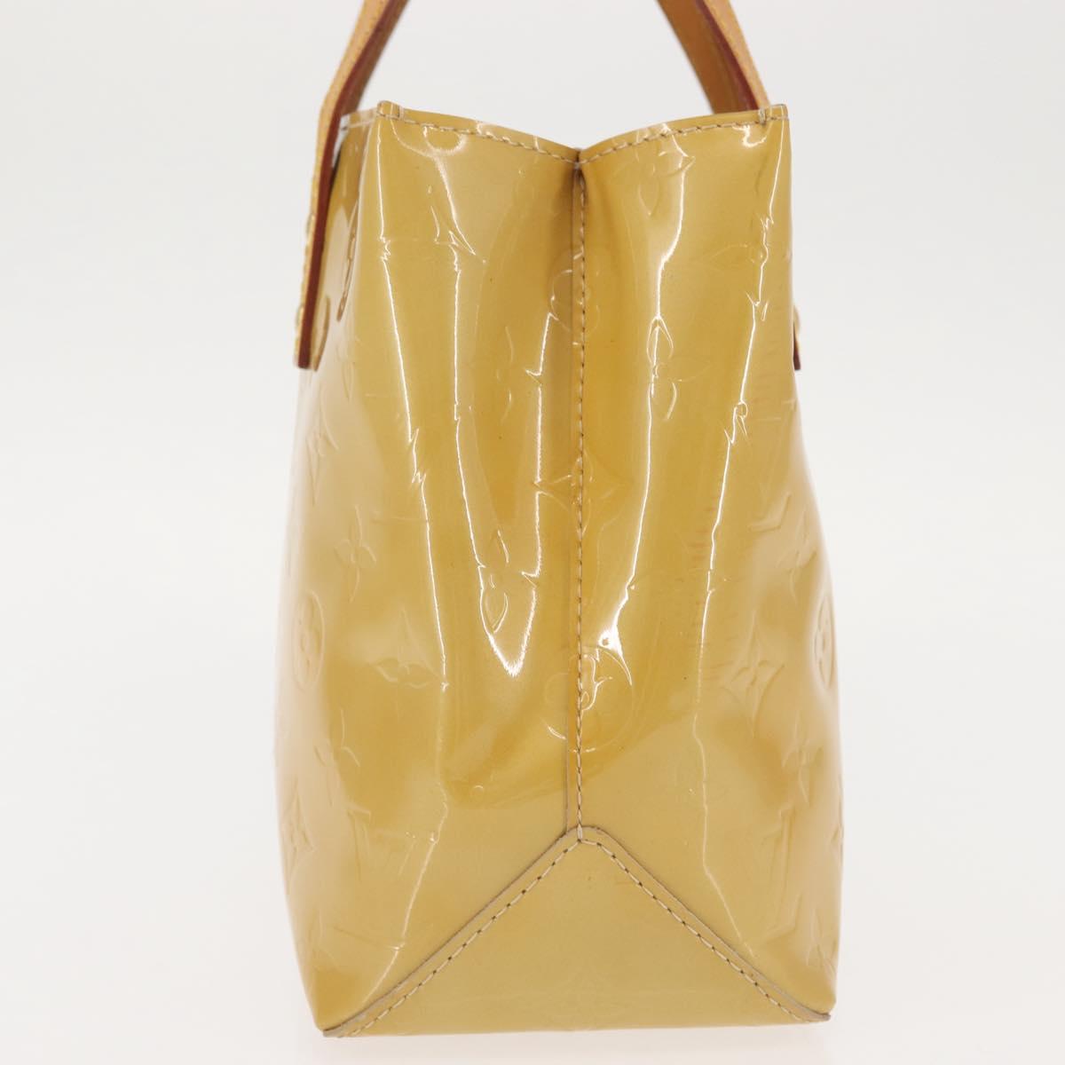LOUIS VUITTON Monogram Vernis Reade PM Hand Bag Beige M91334 LV Auth BA6262