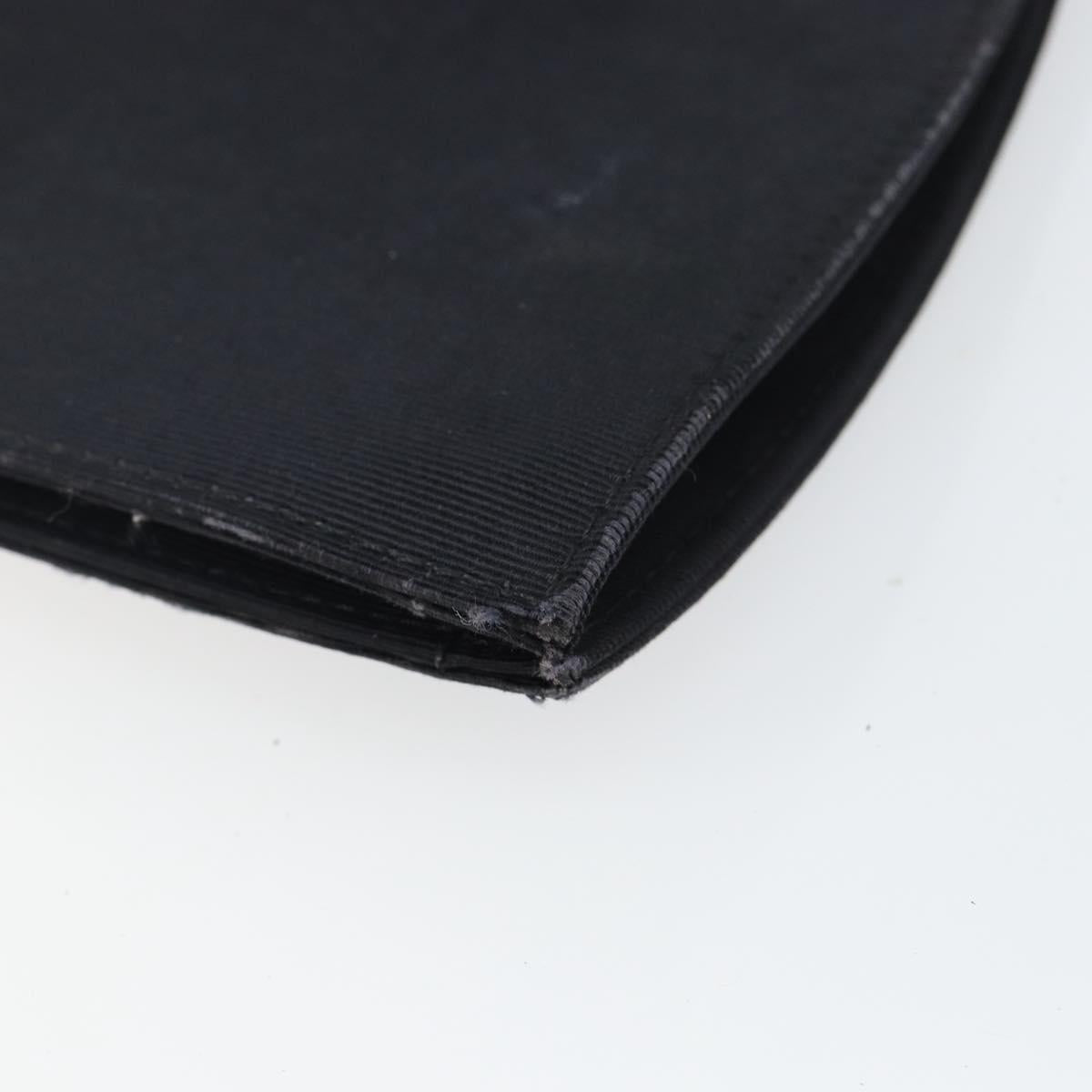 SAINT LAURENT Shoulder Bag Canvas Black Gold Auth BA6269