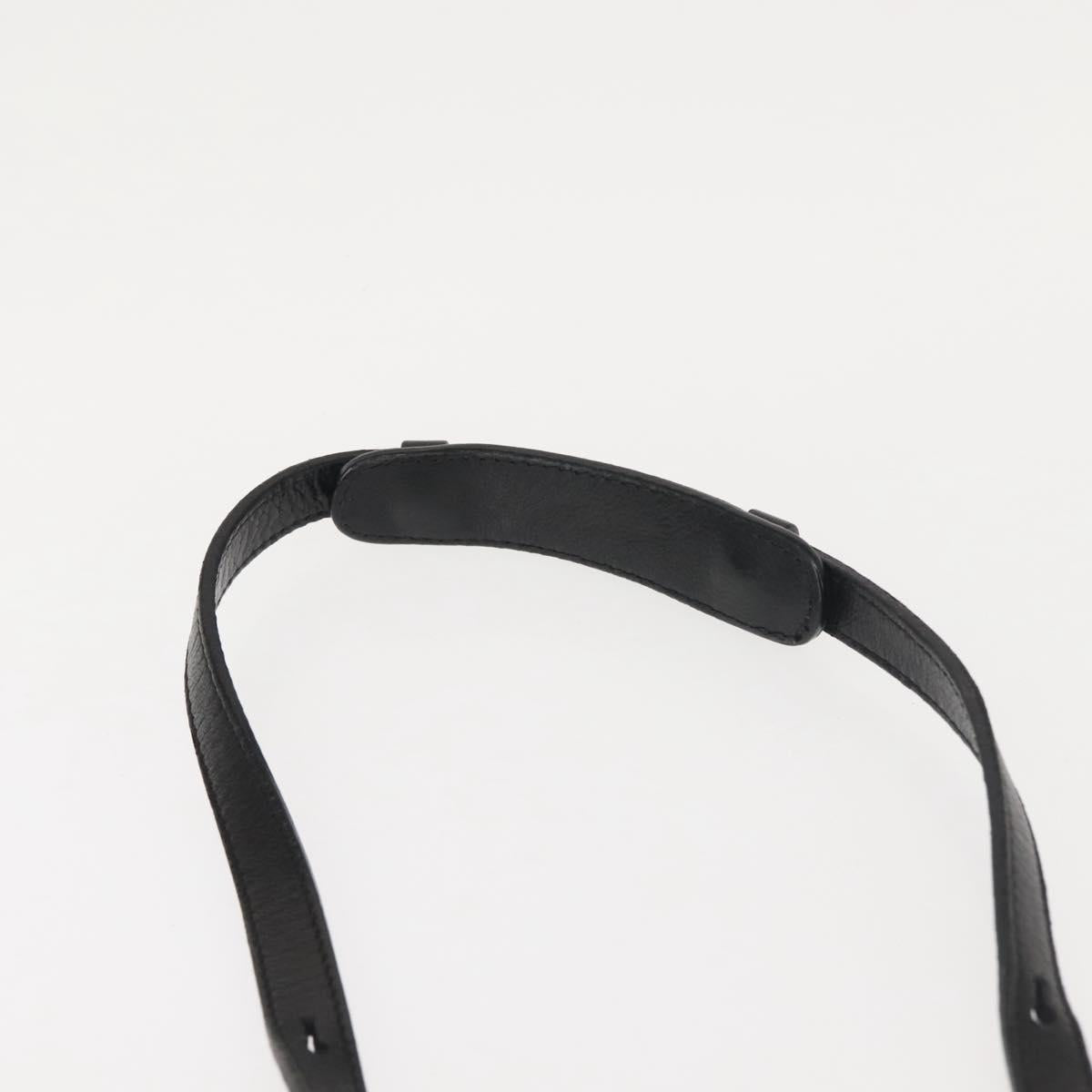 Chloe Etel Hand Bag Leather 2way Black Gold Auth BA6272