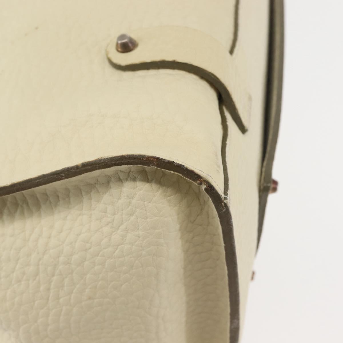 Chloe Tote Bag Leather Beige Gold Auth BA6273