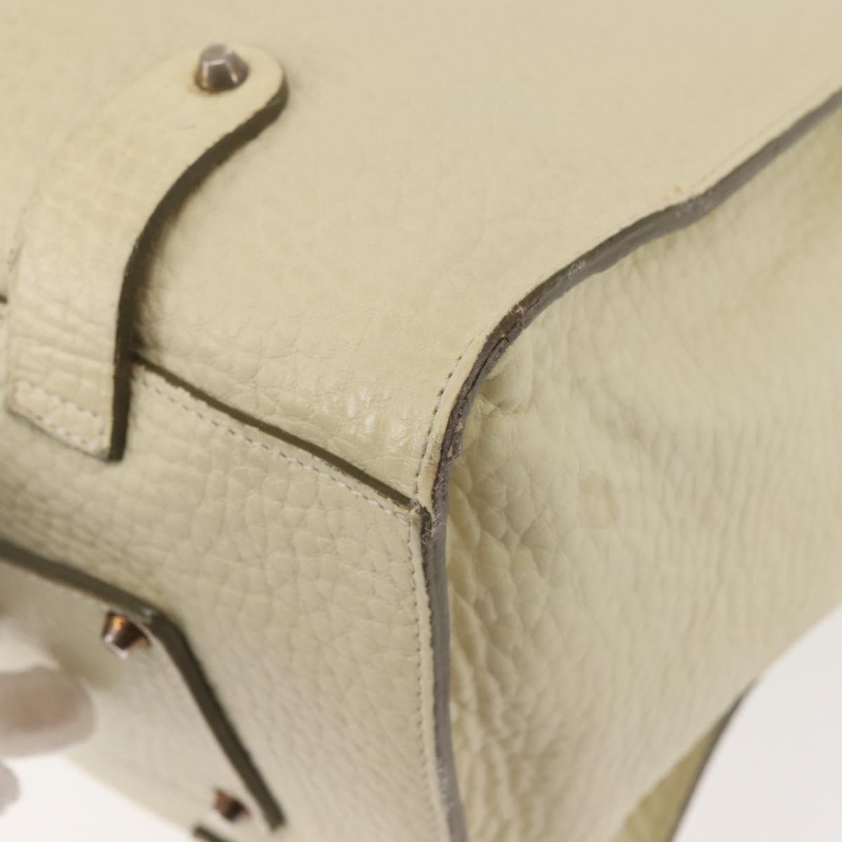 Chloe Tote Bag Leather Beige Gold Auth BA6273