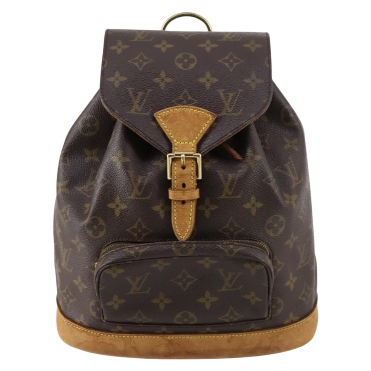 LOUIS VUITTON Monogram Montsouris MM Backpack M51136 LV Auth BA6279