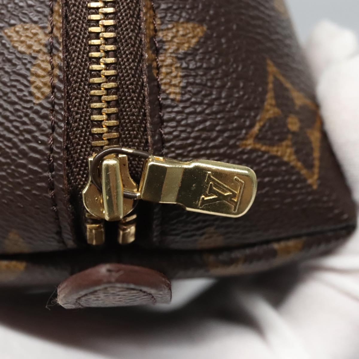 LOUIS VUITTON Monogram Trousse Demi Ronde Cosmetic Pouch M47520 LV Auth BA628