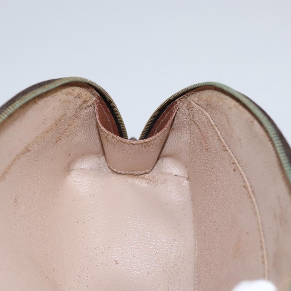 LOUIS VUITTON Monogram Trousse Demi Ronde Cosmetic Pouch M47520 LV Auth BA628