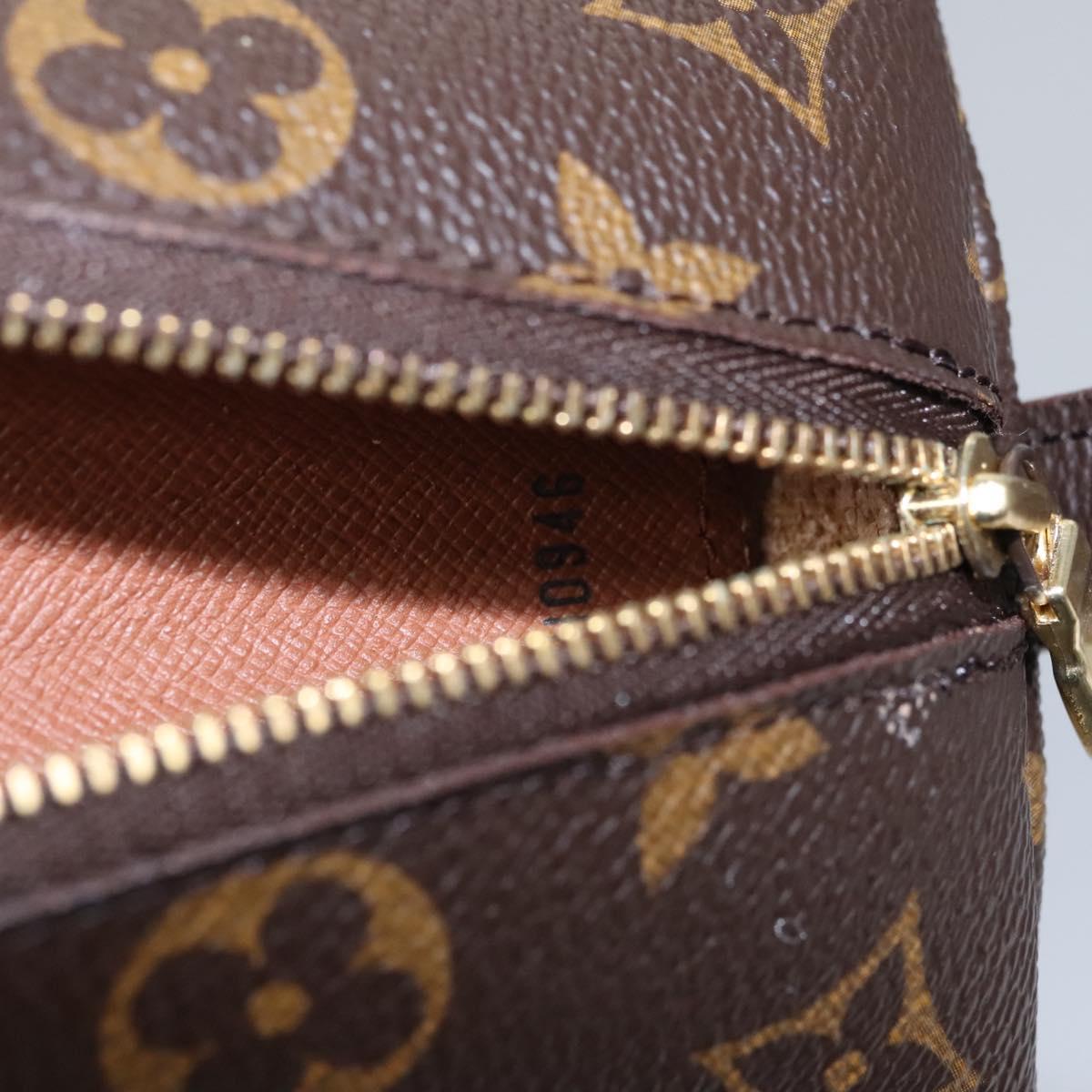 LOUIS VUITTON Monogram Trousse Demi Ronde Cosmetic Pouch M47520 LV Auth BA628