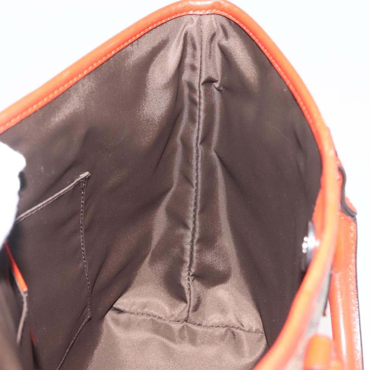 GUCCI Micro GG Supreme Hand Bag PVC Beige Silver 297557 Auth BA6282