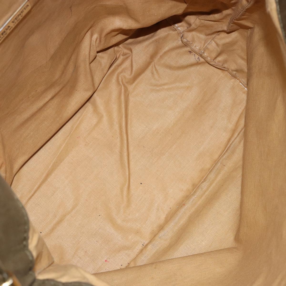 BOTTEGA VENETA Shoulder Bag Suede Brown Gold Auth BA6287