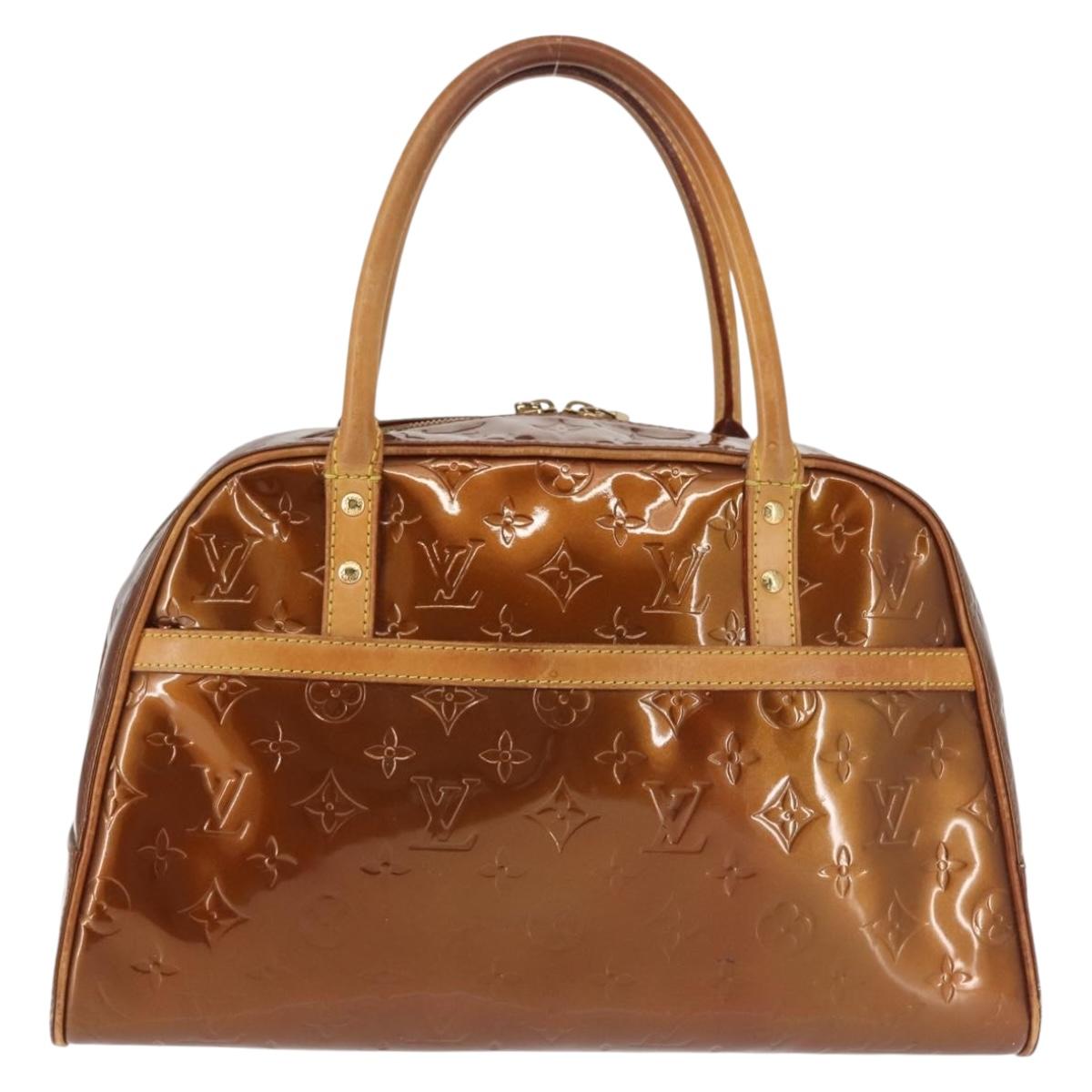 LOUIS VUITTON Monogram Vernis Tompkins Square Bag Bronze M91103 LV Auth BA6294