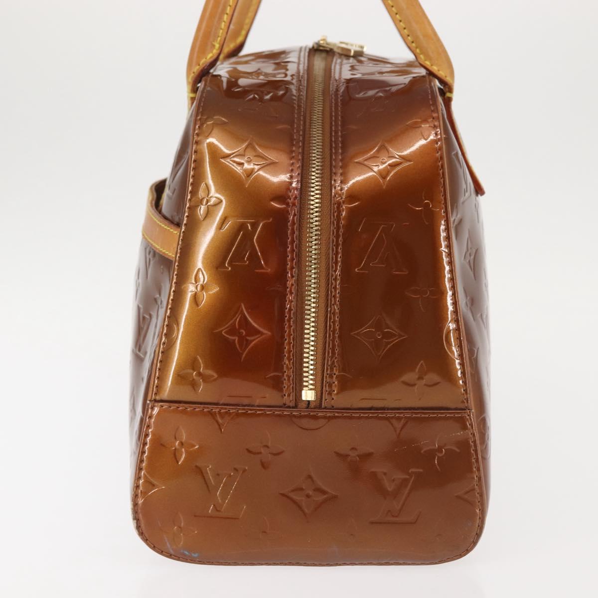LOUIS VUITTON Monogram Vernis Tompkins Square Bag Bronze M91103 LV Auth BA6294