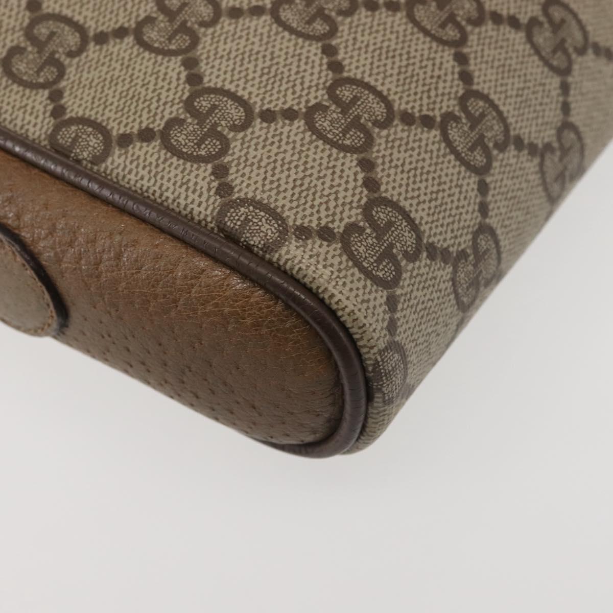 GUCCI GG Supreme Web Sherry Line Shoulder Bag PVC Beige 116 02 089 Auth BA6301