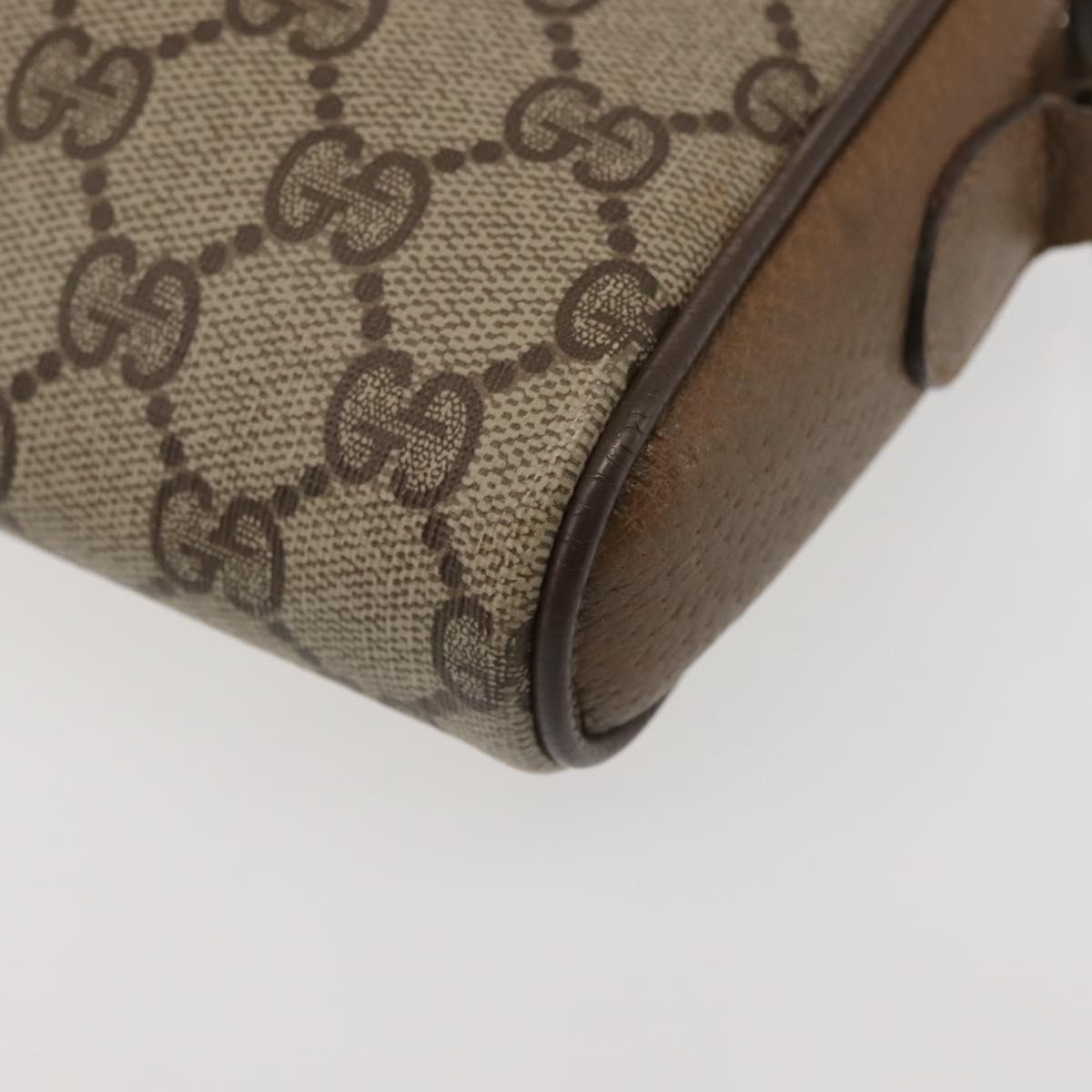 GUCCI GG Supreme Web Sherry Line Shoulder Bag PVC Beige 116 02 089 Auth BA6301