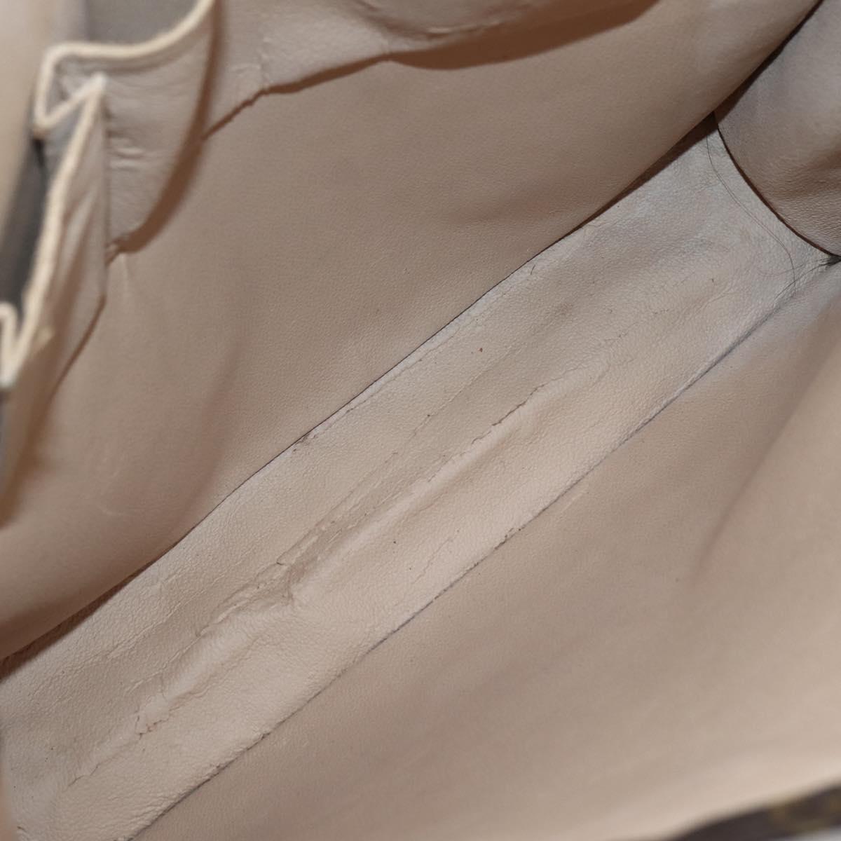 LOUIS VUITTON Monogram Sac Plat Hand Bag M51140 LV Auth BA6304