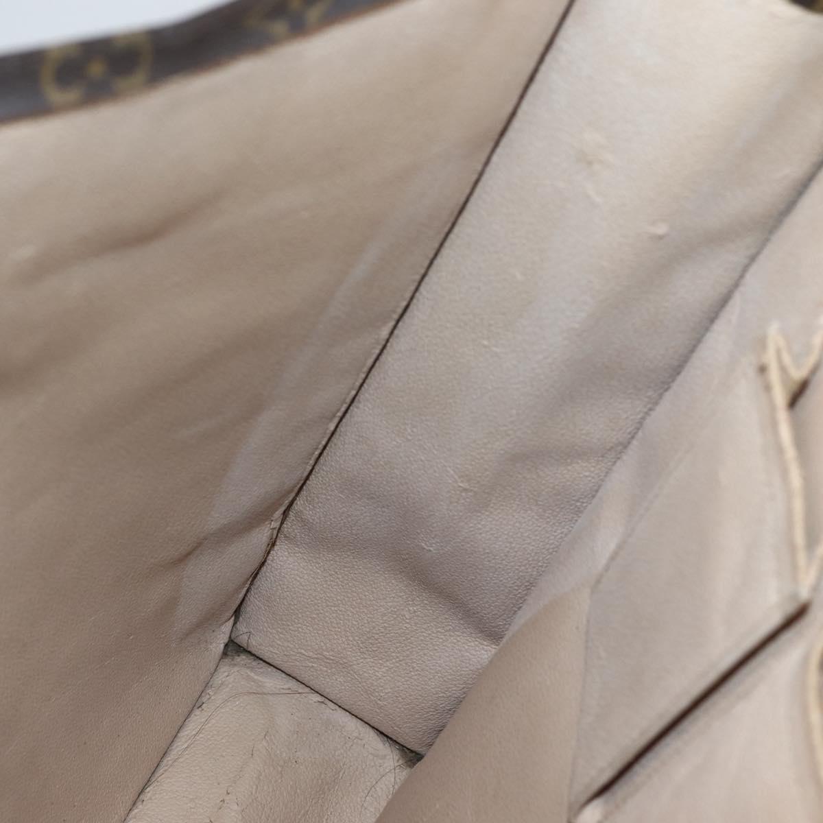 LOUIS VUITTON Monogram Sac Plat Hand Bag M51140 LV Auth BA6304