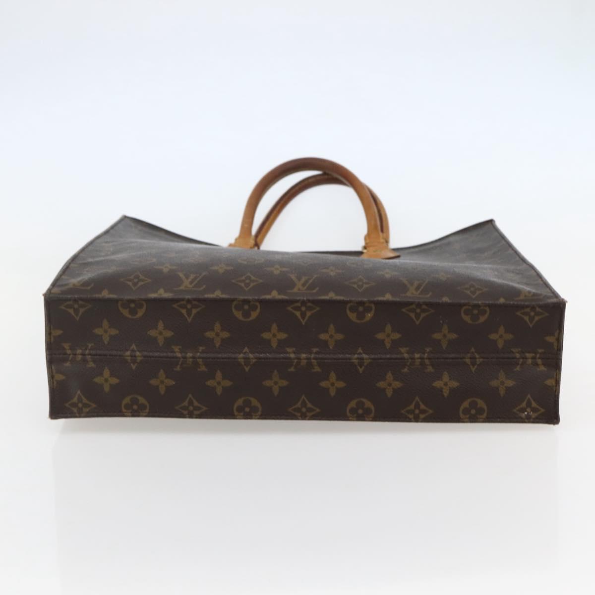 LOUIS VUITTON Monogram Sac Plat Hand Bag M51140 LV Auth BA6304