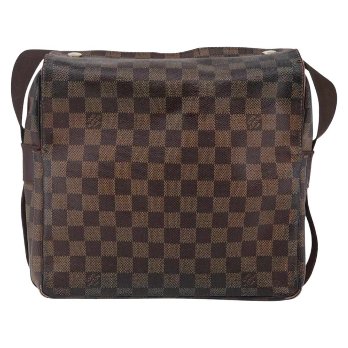 LOUIS VUITTON Damier Ebene Naviglio Shoulder Bag N45255 LV Auth BA6314