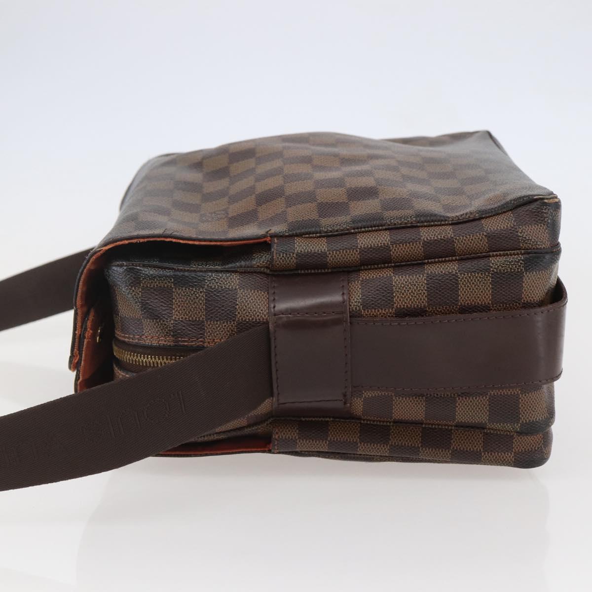LOUIS VUITTON Damier Ebene Naviglio Shoulder Bag N45255 LV Auth BA6314