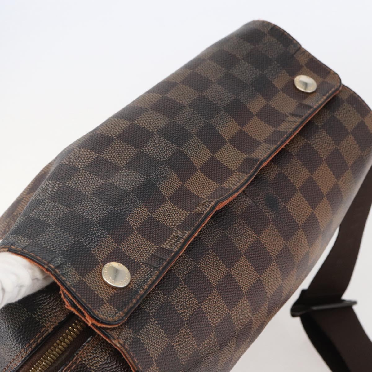 LOUIS VUITTON Damier Ebene Naviglio Shoulder Bag N45255 LV Auth BA6314