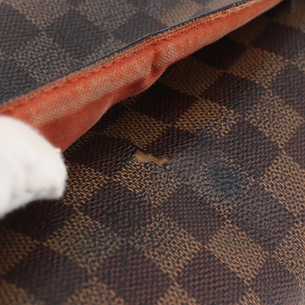 LOUIS VUITTON Damier Ebene Naviglio Shoulder Bag N45255 LV Auth BA6314