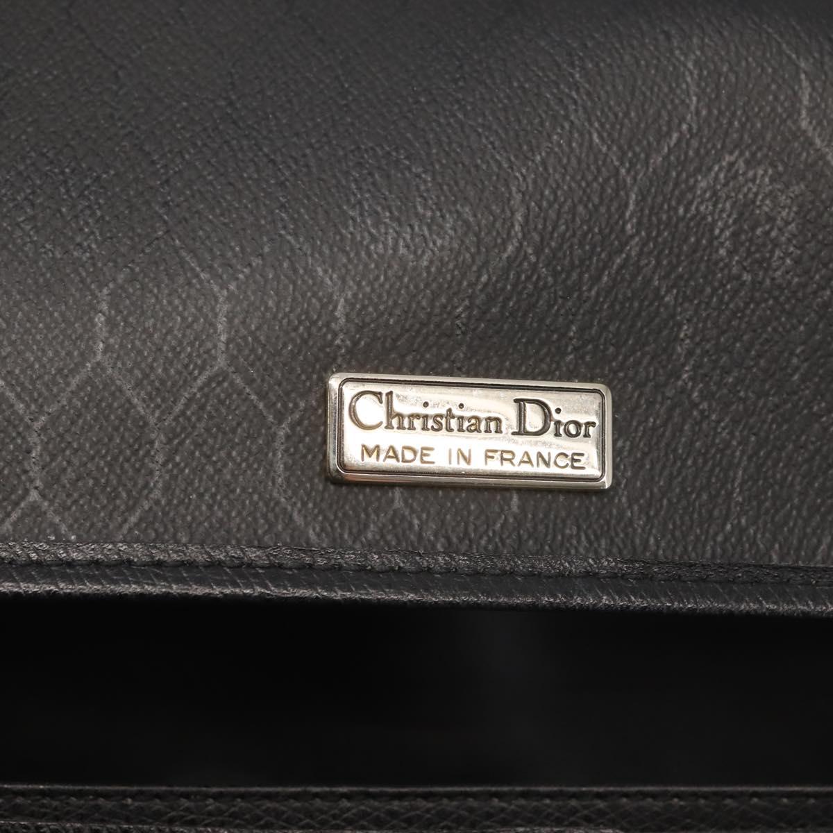Christian Dior Shoulder Bag Leather Black Gold Auth BA6322