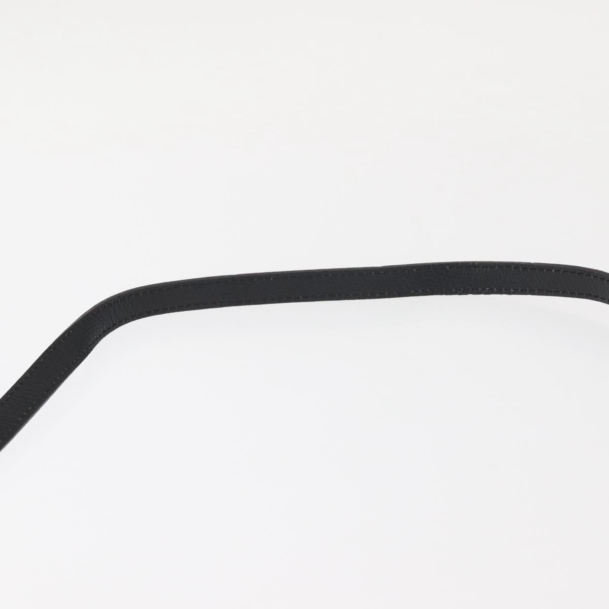 Christian Dior Shoulder Bag Leather Black Gold Auth BA6322