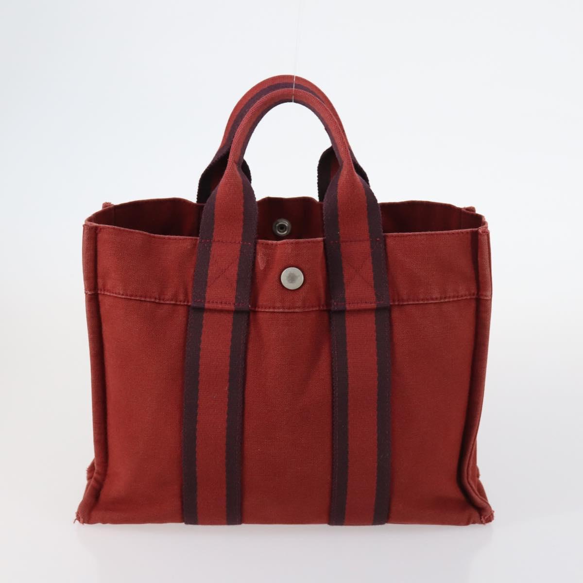 PRADA Hermes Chanel Tote Bag Canvas 3Set Black Red gray Auth BA6334