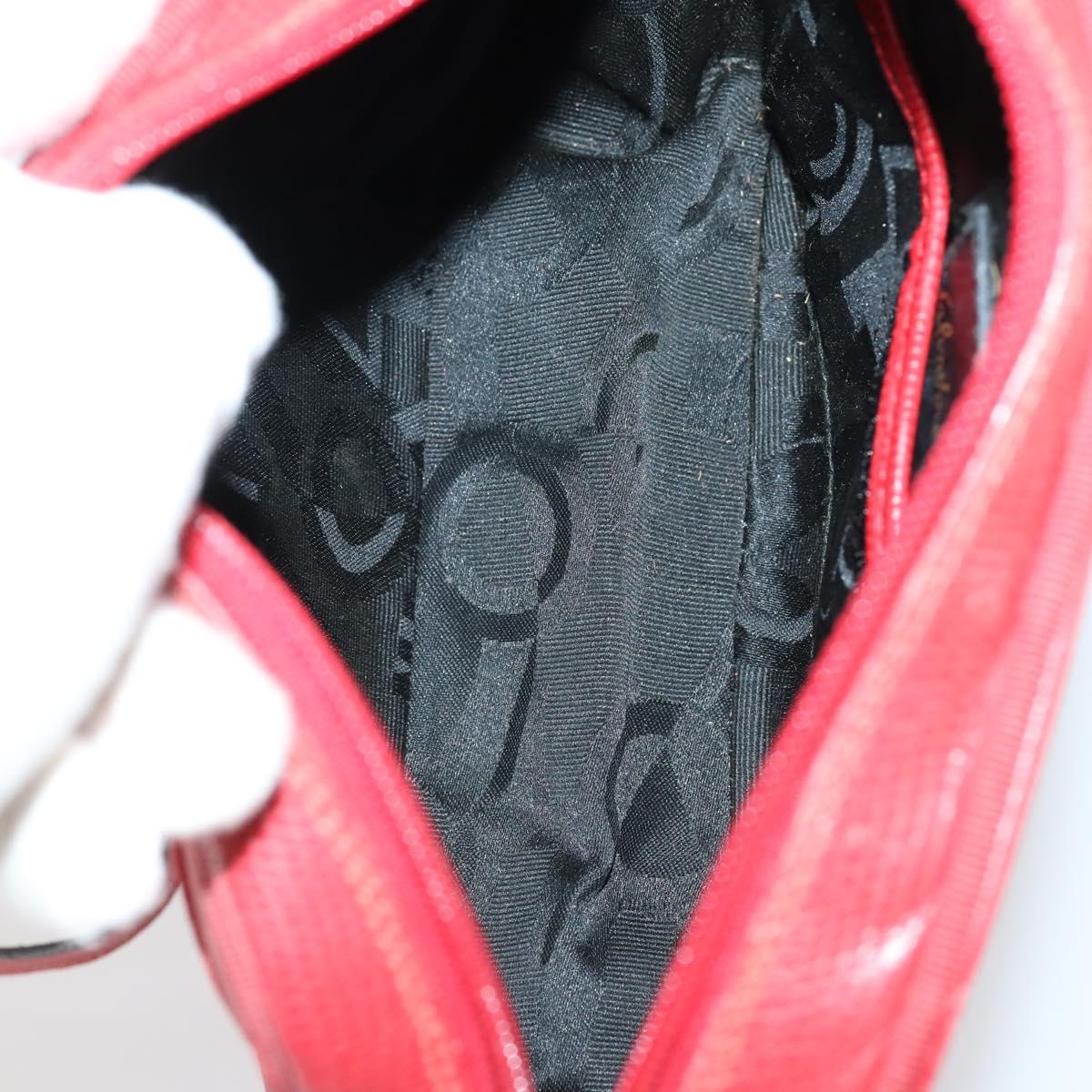 Salvatore Ferragamo Shoulder Bag Leather Canvas 3Set Red Black Auth BA6335