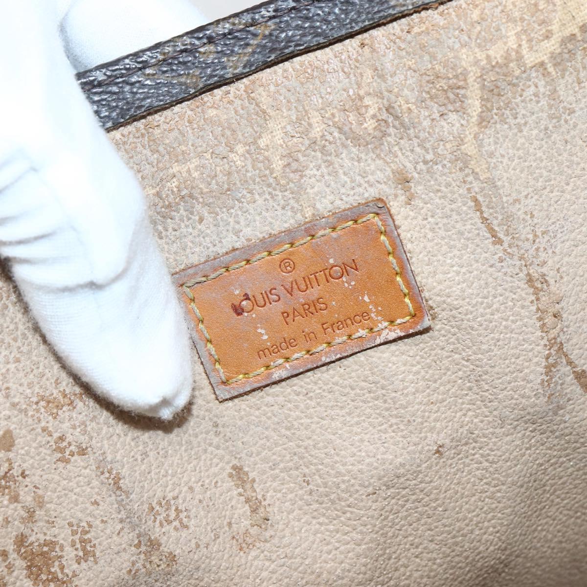 LOUIS VUITTON Monogram Sac Plat Hand Bag M51140 LV Auth BA6342