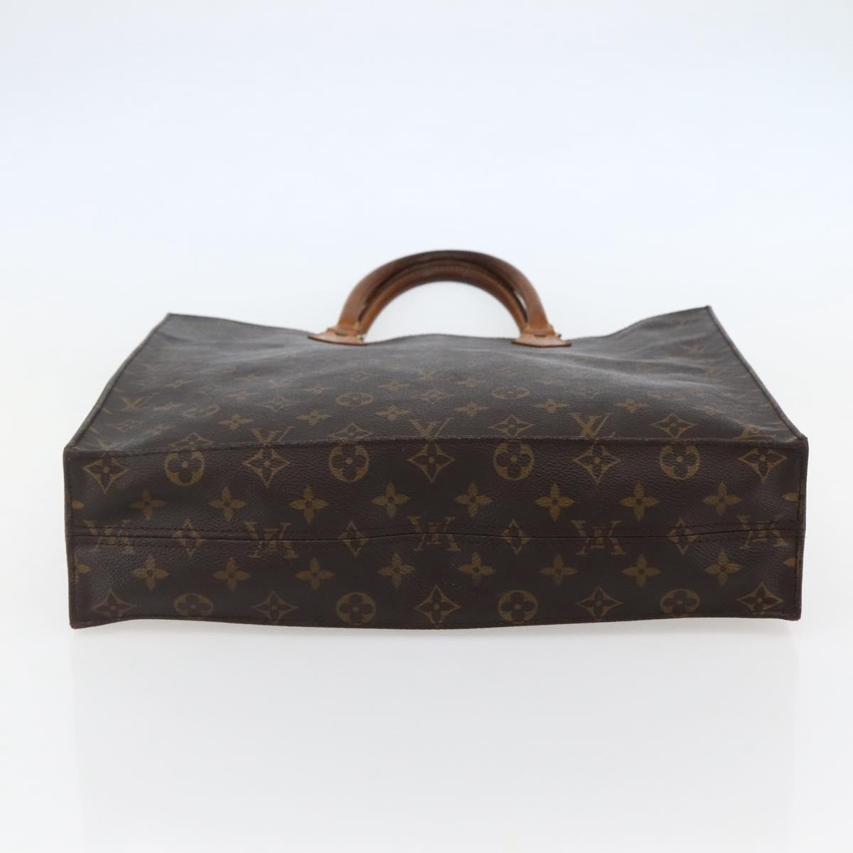 LOUIS VUITTON Monogram Sac Plat Hand Bag M51140 LV Auth BA6342