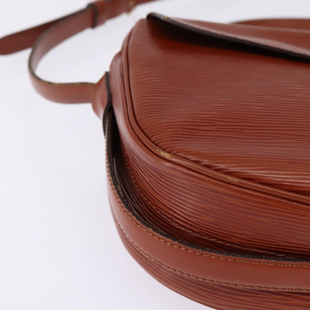 LOUIS VUITTON Epi Jeune Fille MM Shoulder Bag Brown M52153 LV Auth BA6343