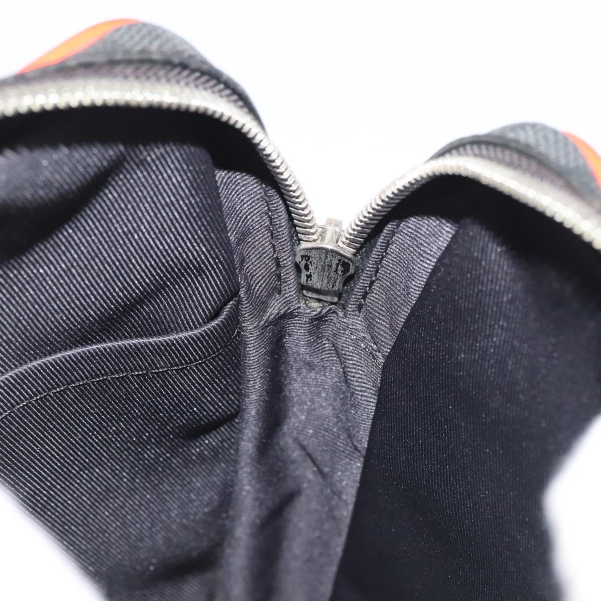 LOUIS VUITTON Epi Damier Graphite Danube PM Bag Navy M51460 LV Auth BA6348