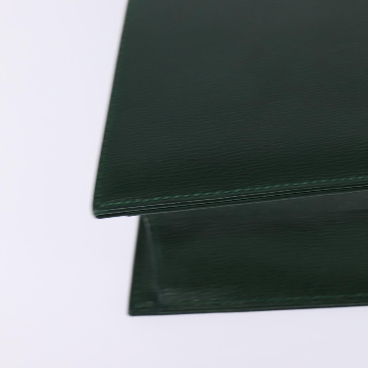Christian Dior Shoulder Bag Leather Green Gold Auth BA6365