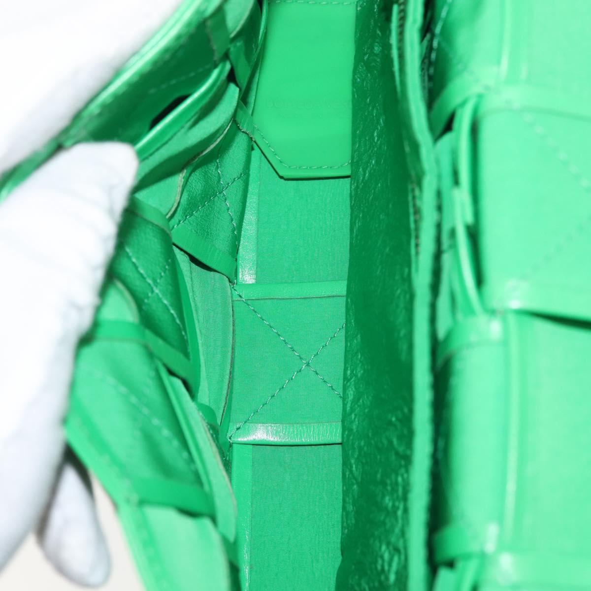 BOTTEGA VENETA MAXI INTRECCIATO Cassette Shoulder Bag Leather Green Auth BA6369