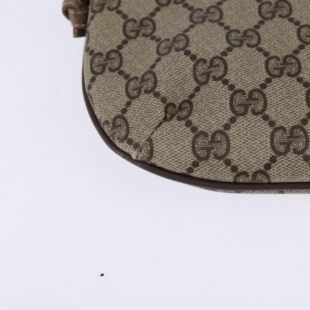 GUCCI GG Supreme Shoulder Bag PVC Beige Gold 904 02 020 Auth BA6380