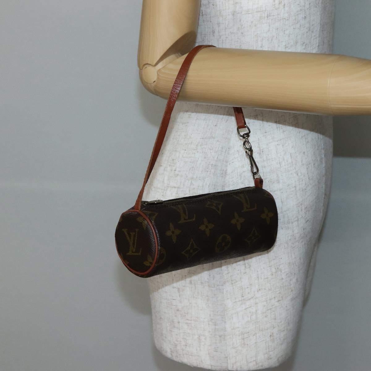 LOUIS VUITTON Monogram Papillon Pouch LV Auth BA6391