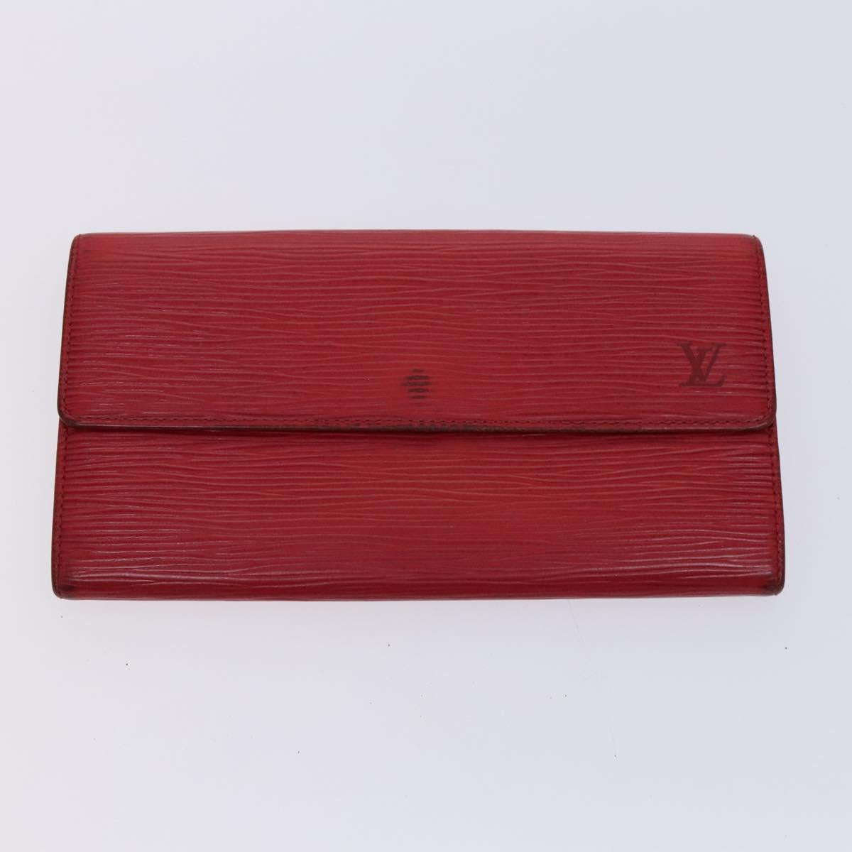 LOUIS VUITTON Epi Wallet 4Set Green Red yellow LV Auth BA640
